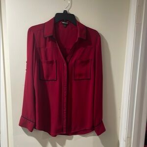 Women’s Express long sleeve red blouse